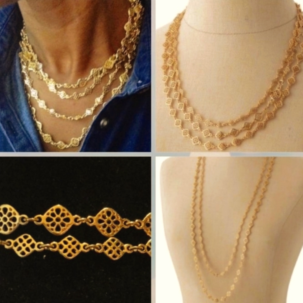 Stella & Dot Devon Layering Necklace In Gold - RETIRED